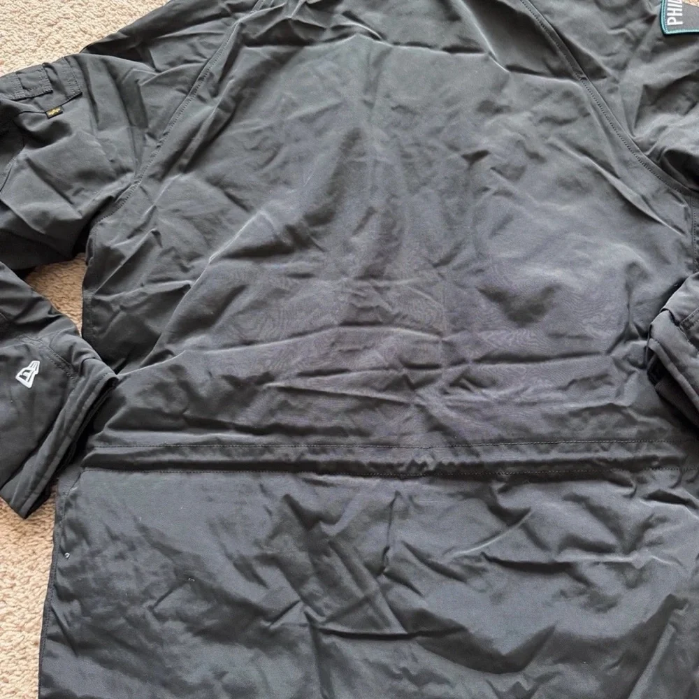 New Era x Alpha Industries Philadelphia Eagles Parka Mens Black Coat Sz xl - Picture 4 of 4